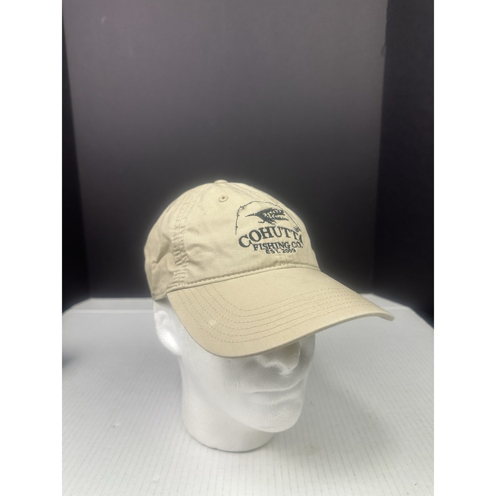 Cohutta Fishing Co. Beige DadHat With Embroidered Logo Strapback Legacy Hat